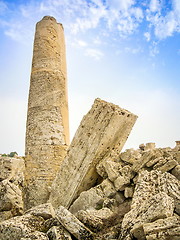 Image showing Old roman ruins column