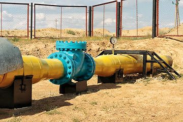 Image showing Check valve in the gas pipeline.