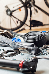 Image showing Bike repairing