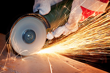 Image showing Sawing metal