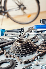 Image showing Bike repairing