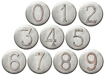Image showing Metal numbers