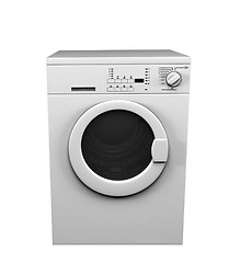 Image showing white washing machine isolated on white background