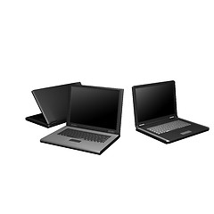 Image showing black laptops 3d model