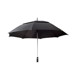 Image showing Black umbrella with clipping path