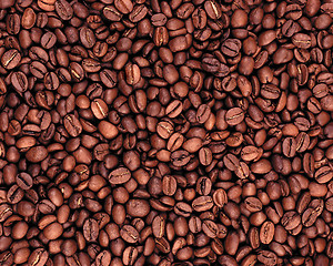 Image showing Coffee beans texture or background