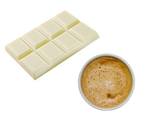 Image showing cup of coffee with chocolate