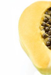 Image showing Papaya fruit sliced