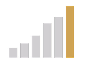 Image showing golden Business Graph up