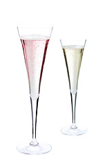 Image showing A glass of champagne, isolated on a white background.