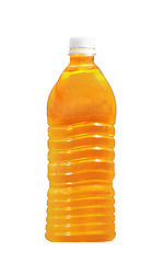 Image showing Bottle of orange juice isolated