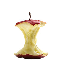 Image showing apple core on a white background