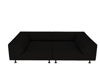 Image showing black sofa isolated on white background