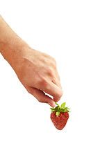 Image showing Strawberry in her hand