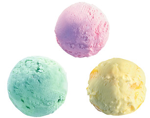 Image showing three scoops of ice cream