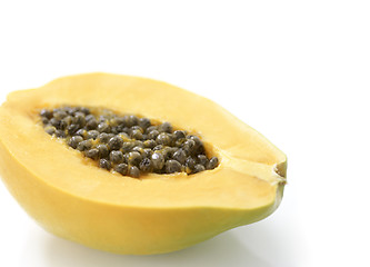 Image showing Papaya fruit sliced