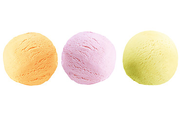 Image showing Ice cream dessert on white background