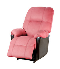 Image showing Pink modern armchair isolated on white