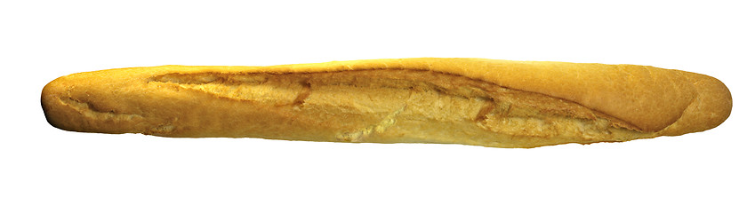 Image showing baguette from above on white