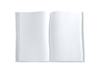 Image showing White opened book with blank pages