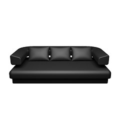 Image showing black sofa isolated on white background