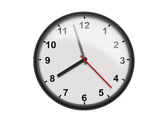 Image showing time concept with watch or clock on white wall