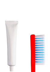 Image showing Toothbrush and toothpaste