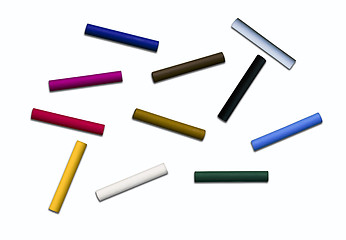 Image showing Sticks of pastel colored chalk