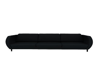 Image showing Black sofa