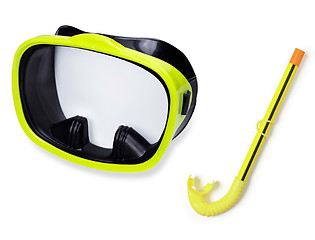 Image showing Snorkel and mask for diving