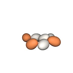 Image showing 3D rendering of three eggs forming a line