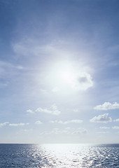 Image showing  blue surface of the sea