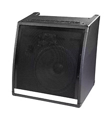 Image showing old powerful stage concerto audio speaker