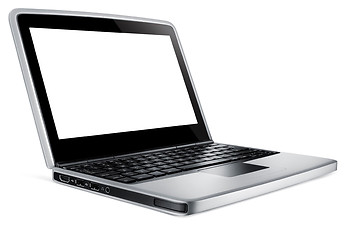 Image showing Modern laptop isolated