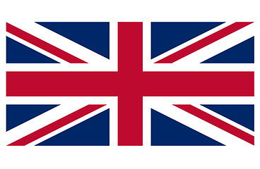 Image showing Great Britain flag against a white background