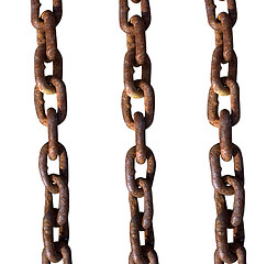 Image showing rusty chain elements isolated