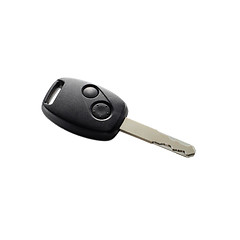 Image showing Car keys with reflections on a white background