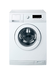 Image showing washing machine in action, with clipping path