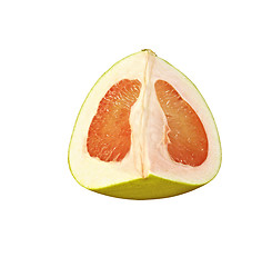 Image showing half of fresh pink grapefruit