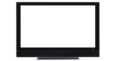 Image showing LCD screen TV with white background and place for your image