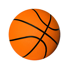 Image showing Orange basket ball, photo on the white background