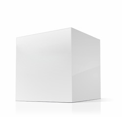 Image showing White box over white background