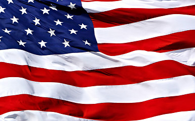 Image showing American flag background - shot and lit in studio