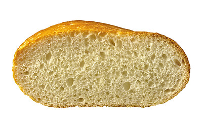 Image showing Fresh bread slice isolated on white background