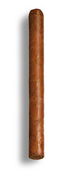 Image showing isolated long elegant brown cigar