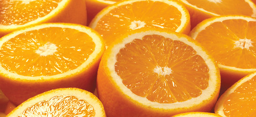 Image showing Abstract background with citrus-fruit of orange slices