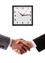 Image showing Hand shake between a businessman