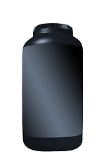 Image showing Black Cream container isolated over the white background