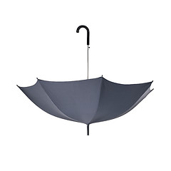 Image showing Black umbrella on white background
