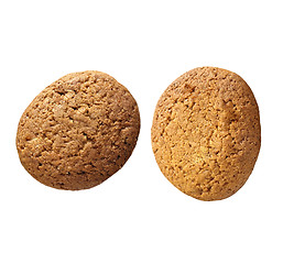 Image showing Two oatmeal cookies